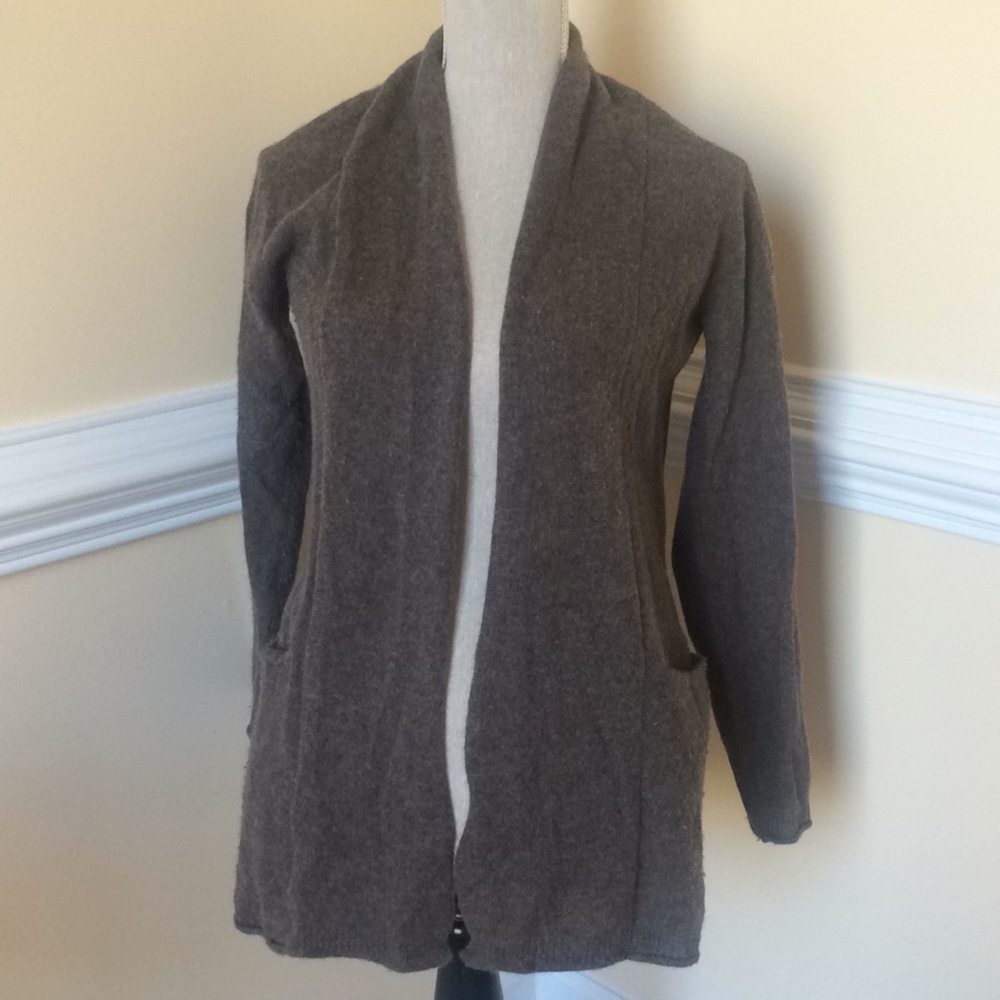 100% Cashmere Oversized Chocolate Cardigan S/P